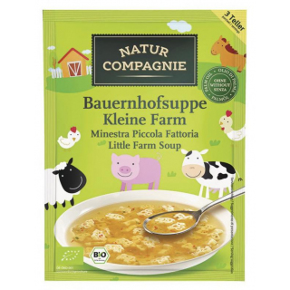 Bauernhofsuppe mit Tiernudeln