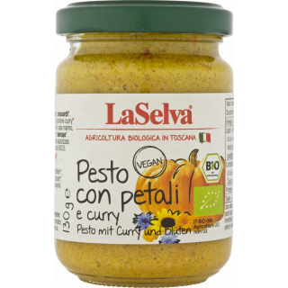 Pesto mit Curry und Blüten - Kürbis Würzpaste